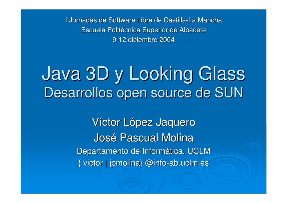 Imágen de pdf Java 3D y Looking Glass